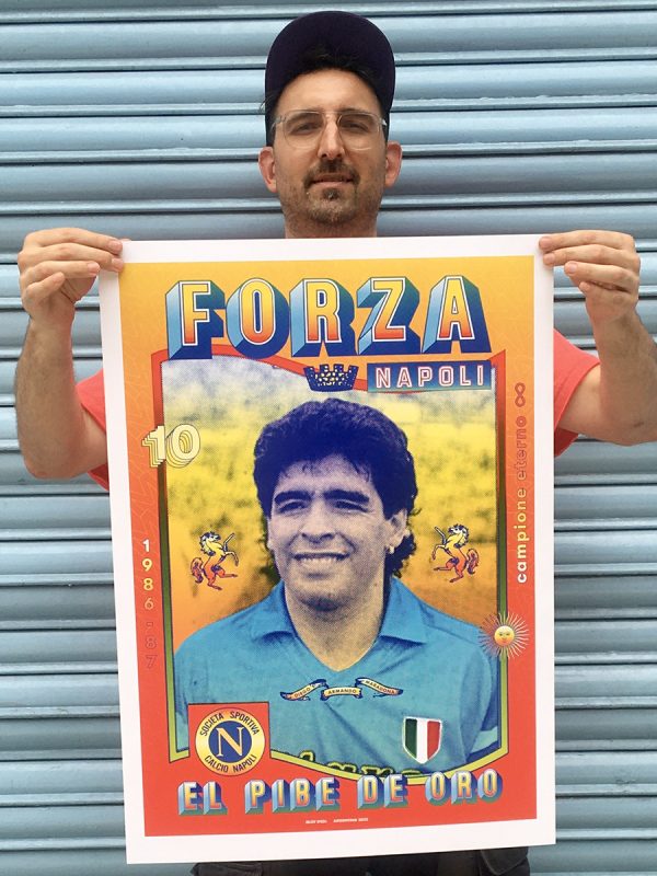 Poster Forza Nápoli Maradona